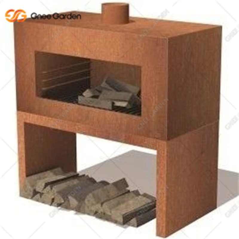 תנורי גן אח עצים בחוץ
