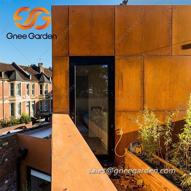Corten steel clad home designed