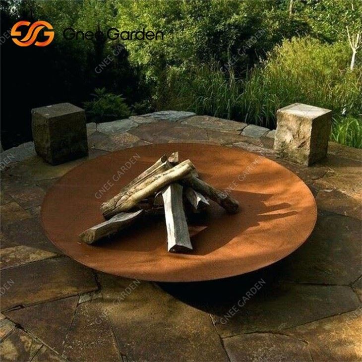Outdoor Corten Steel Wood Burning Fire Pit
