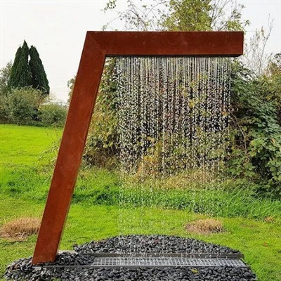 Decorative Garden Art Corten Steel Water Fountain For Sale